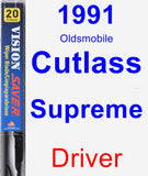 Driver Wiper Blade for 1991 Oldsmobile Cutlass Supreme - Vision Saver