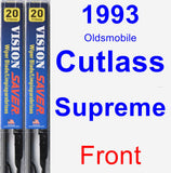 Front Wiper Blade Pack for 1993 Oldsmobile Cutlass Supreme - Vision Saver