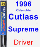 Driver Wiper Blade for 1996 Oldsmobile Cutlass Supreme - Vision Saver