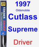 Driver Wiper Blade for 1997 Oldsmobile Cutlass Supreme - Vision Saver