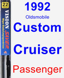 Passenger Wiper Blade for 1992 Oldsmobile Custom Cruiser - Vision Saver