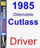 Driver Wiper Blade for 1985 Oldsmobile Cutlass - Vision Saver