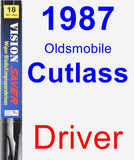 Driver Wiper Blade for 1987 Oldsmobile Cutlass - Vision Saver