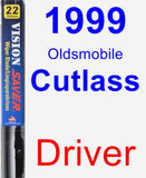 Driver Wiper Blade for 1999 Oldsmobile Cutlass - Vision Saver