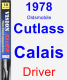 Driver Wiper Blade for 1978 Oldsmobile Cutlass Calais - Vision Saver