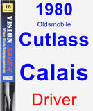 Driver Wiper Blade for 1980 Oldsmobile Cutlass Calais - Vision Saver