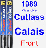 Front Wiper Blade Pack for 1989 Oldsmobile Cutlass Calais - Vision Saver