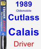 Driver Wiper Blade for 1989 Oldsmobile Cutlass Calais - Vision Saver