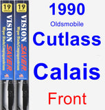 Front Wiper Blade Pack for 1990 Oldsmobile Cutlass Calais - Vision Saver