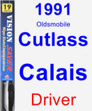 Driver Wiper Blade for 1991 Oldsmobile Cutlass Calais - Vision Saver