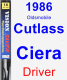 Driver Wiper Blade for 1986 Oldsmobile Cutlass Ciera - Vision Saver