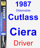 Driver Wiper Blade for 1987 Oldsmobile Cutlass Ciera - Vision Saver