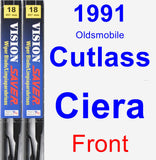 Front Wiper Blade Pack for 1991 Oldsmobile Cutlass Ciera - Vision Saver