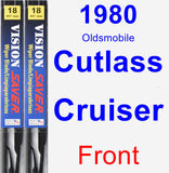 Front Wiper Blade Pack for 1980 Oldsmobile Cutlass Cruiser - Vision Saver