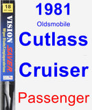 Passenger Wiper Blade for 1981 Oldsmobile Cutlass Cruiser - Vision Saver