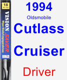 Driver Wiper Blade for 1994 Oldsmobile Cutlass Cruiser - Vision Saver