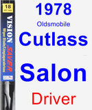 Driver Wiper Blade for 1978 Oldsmobile Cutlass Salon - Vision Saver