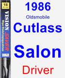 Driver Wiper Blade for 1986 Oldsmobile Cutlass Salon - Vision Saver