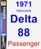 Passenger Wiper Blade for 1971 Oldsmobile Delta 88 - Vision Saver