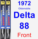 Front Wiper Blade Pack for 1972 Oldsmobile Delta 88 - Vision Saver
