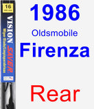 Rear Wiper Blade for 1986 Oldsmobile Firenza - Vision Saver