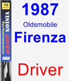 Driver Wiper Blade for 1987 Oldsmobile Firenza - Vision Saver