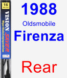 Rear Wiper Blade for 1988 Oldsmobile Firenza - Vision Saver