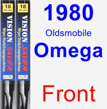 Front Wiper Blade Pack for 1980 Oldsmobile Omega - Vision Saver