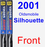 Front Wiper Blade Pack for 2001 Oldsmobile Silhouette - Vision Saver