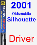 Driver Wiper Blade for 2001 Oldsmobile Silhouette - Vision Saver