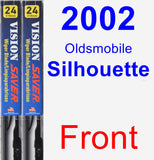 Front Wiper Blade Pack for 2002 Oldsmobile Silhouette - Vision Saver
