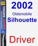 Driver Wiper Blade for 2002 Oldsmobile Silhouette - Vision Saver