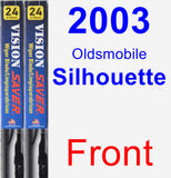 Front Wiper Blade Pack for 2003 Oldsmobile Silhouette - Vision Saver