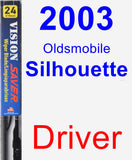 Driver Wiper Blade for 2003 Oldsmobile Silhouette - Vision Saver
