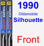 Front Wiper Blade Pack for 1990 Oldsmobile Silhouette - Vision Saver