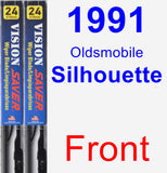 Front Wiper Blade Pack for 1991 Oldsmobile Silhouette - Vision Saver