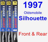 Front & Rear Wiper Blade Pack for 1997 Oldsmobile Silhouette - Vision Saver