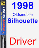 Driver Wiper Blade for 1998 Oldsmobile Silhouette - Vision Saver