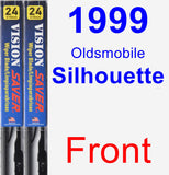 Front Wiper Blade Pack for 1999 Oldsmobile Silhouette - Vision Saver
