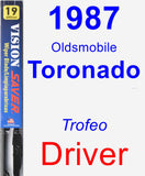 Driver Wiper Blade for 1987 Oldsmobile Toronado - Vision Saver