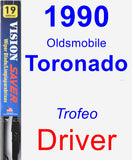 Driver Wiper Blade for 1990 Oldsmobile Toronado - Vision Saver