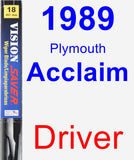 Driver Wiper Blade for 1989 Plymouth Acclaim - Vision Saver