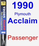 Passenger Wiper Blade for 1990 Plymouth Acclaim - Vision Saver