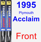 Front Wiper Blade Pack for 1995 Plymouth Acclaim - Vision Saver