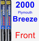 Front Wiper Blade Pack for 2000 Plymouth Breeze - Vision Saver