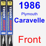 Front Wiper Blade Pack for 1986 Plymouth Caravelle - Vision Saver