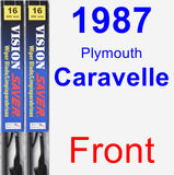 Front Wiper Blade Pack for 1987 Plymouth Caravelle - Vision Saver