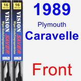 Front Wiper Blade Pack for 1989 Plymouth Caravelle - Vision Saver