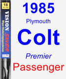 Passenger Wiper Blade for 1985 Plymouth Colt - Vision Saver