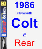 Rear Wiper Blade for 1986 Plymouth Colt - Vision Saver